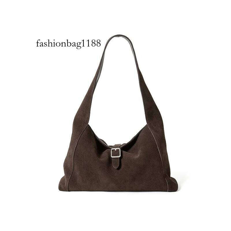 Genuine Grade Suede Leather Women's Tote Designer Brand Cowhide Ladies Shoulder Underarm Bag Small Handbag