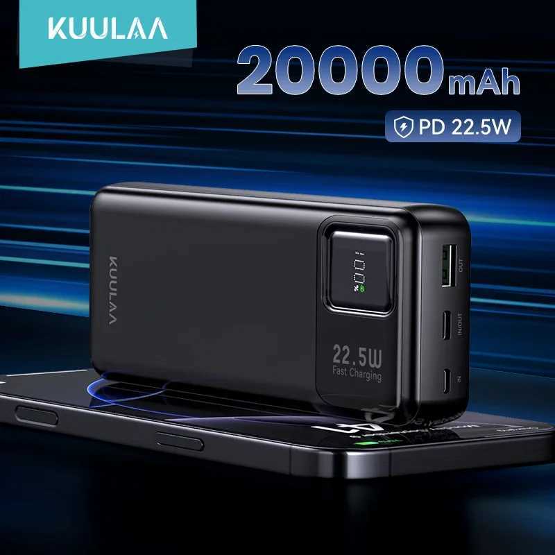 KUULAA 20000mAh Power Bank Portable External Battery 225W Fast Charging Portable Charger for IPhone Redmi Poco Powerbank J251114