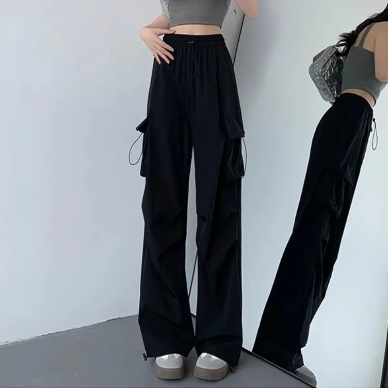 Cargo Pant Women Wide Leg Pants Summer Autumn Fashion Female High Waist Streetwear Loose Casual Pants Straight Trousers 251022