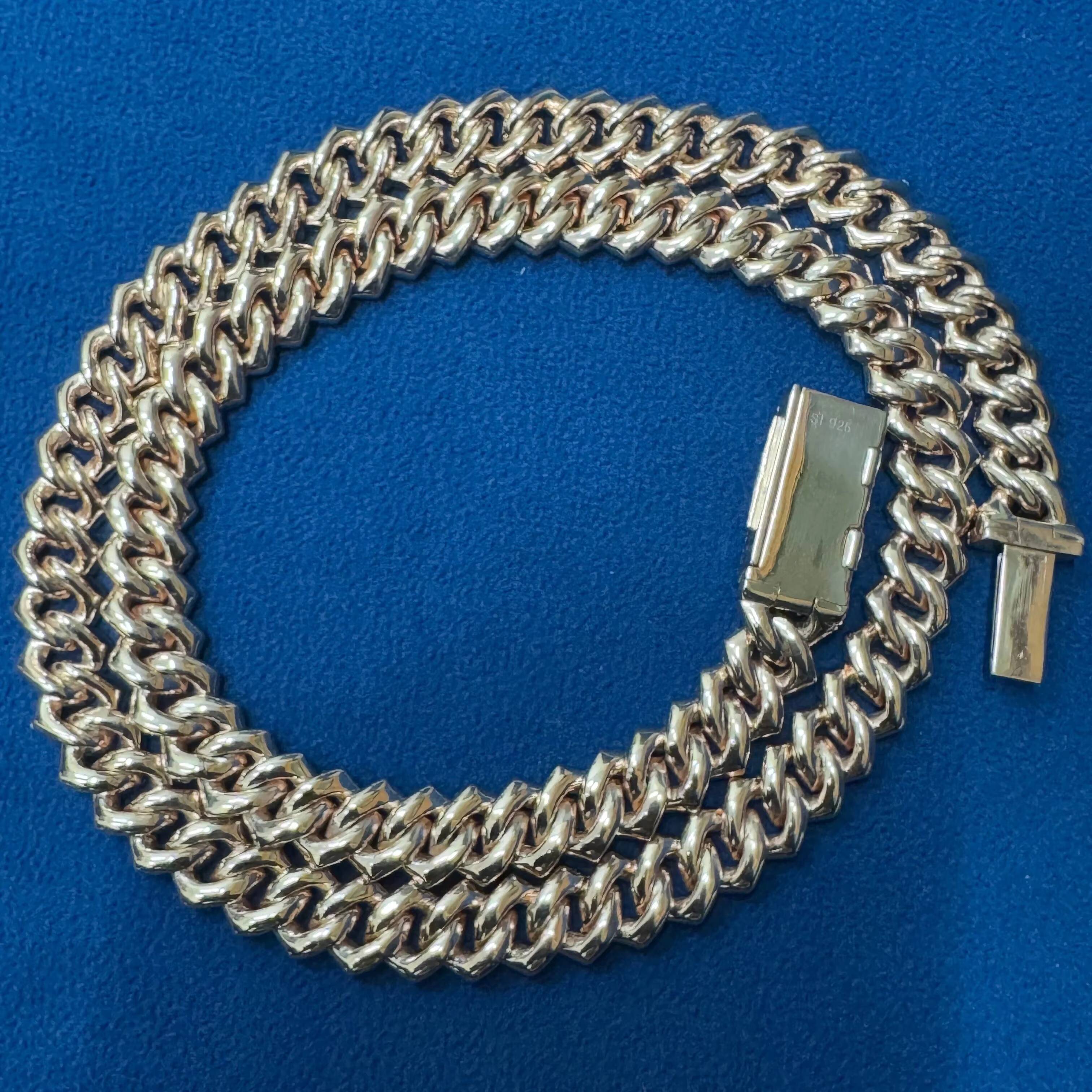 Moissanite Diamond 10 MM Rose Gold Plated 925 Sterling Silver Fully Iced Out Hip Hop Style Cuban Link Chain Jewelry for Sale