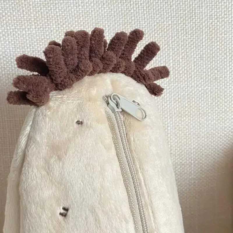 1pcs Creative Funny Plush Potato Pencil Case Cute Cartoon Student Large Capacity Pencil Box Stationery Storage Pencil Bags J251022