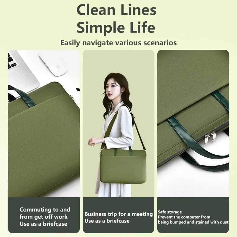 Laptop Bag 18 Inch Large Capacity Handbag Shoulder Notebook Briefcase Pouch Business Travel Office Xiaomi Lenovo W251022
