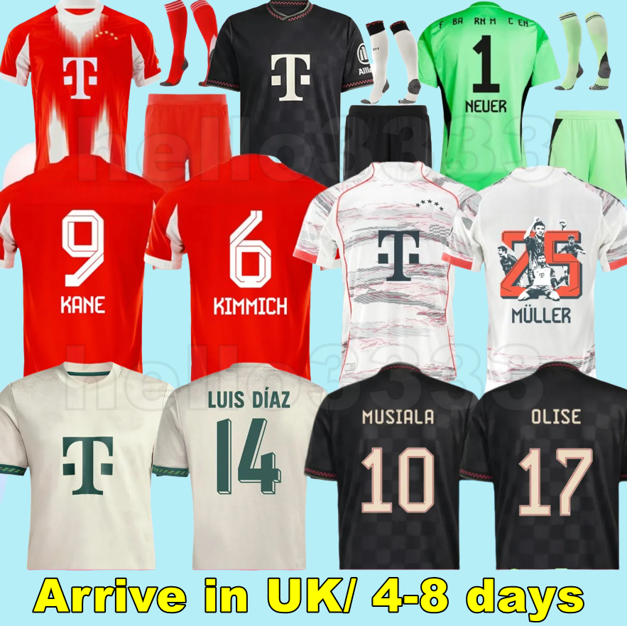 24 25 26 soccer jersey MUSIALA 2025 football shirt GNABRY camisa de futebol KIMMICH Kit Neuer KANE BayernS OLISE Munich 125-Year Anniversary Beckenbauer LUIS DIAZ 999