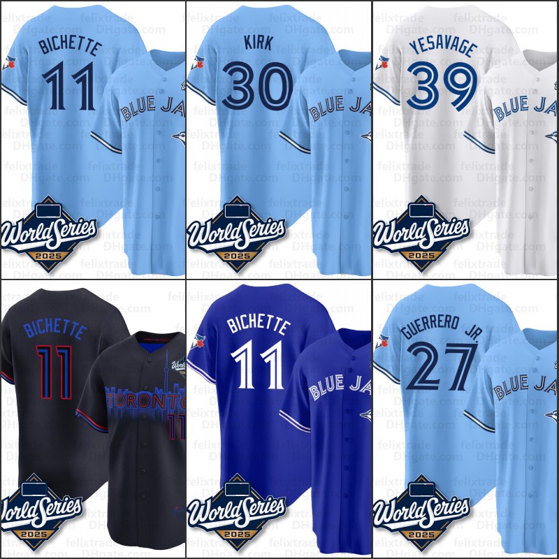 27 Vladimir Guerrero Jr Bluejays 2025 Worlds Serie Jersey Bo Bichette Alejandro Kirk Alek Manoah George Springer Daniel Vogelbach Daulton Varsho Martinez