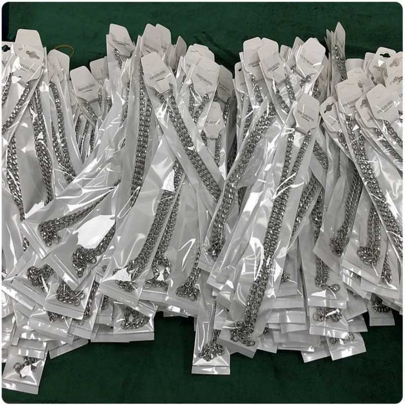 YQ 316L Stainless Steel Cuban Link Chain Flat Necklace For Men Women Jewelry Accessories V251022