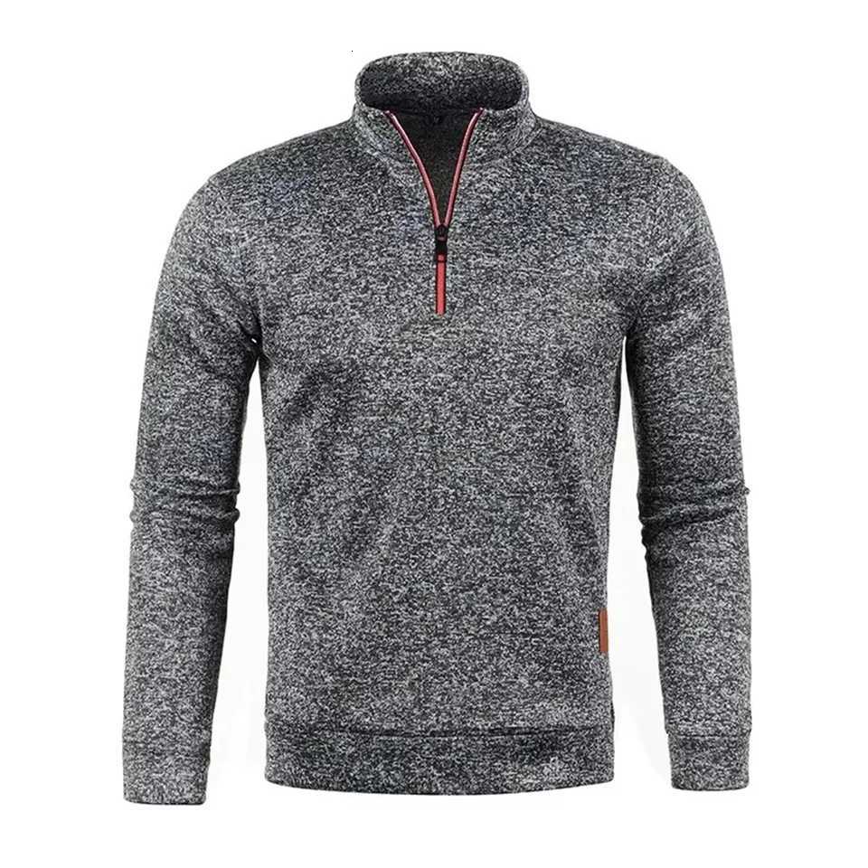 Mens Pullover Mens Thickened Sweater Halfzip Mens Pullover Hoodie Mens Sweater Autumn Solidcolor Turtleneck TopsXJ251022
