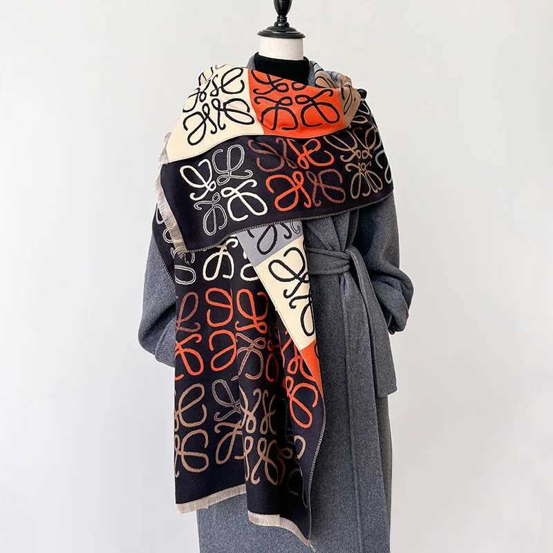 Women Winter Warm Cashmere Scarf Luxury Brand 2024 Floral Shawls and Wraps Bufanda Hijab Travel Stoles Echarpe Blanket J251129