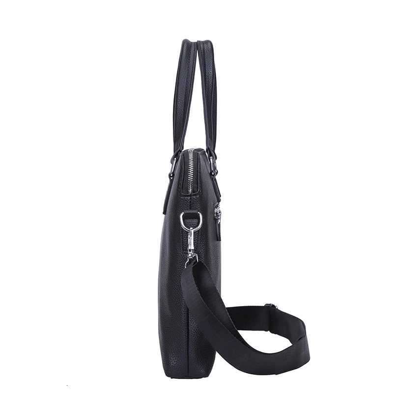 Mens business solid color PU leather large capacity handbag briefcase sac a main laptop bag bolsos para hombre sling bag W251022