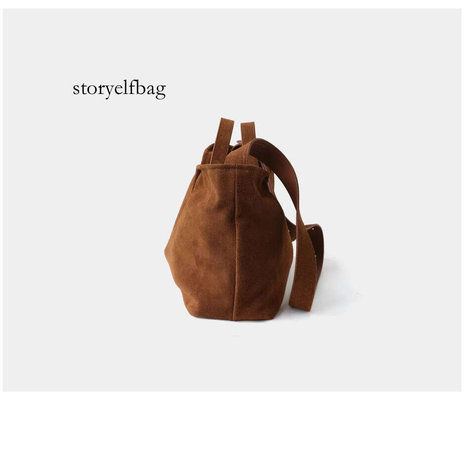 Motingsome Natural Suede Leather Women Roomy Shoulder Handbag and Purse Lazy Style Soft Matte Cowhide Tote Bags New In