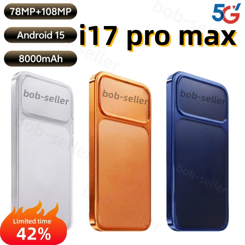 6.9inch i17 i16 pro max Cell Phones i15 Smartphone Camera 2TB RAM Face ID Full Screen Smart computer Smartphones Android 15 Mobile Phone USB-C gift Green Tag Sealed Box