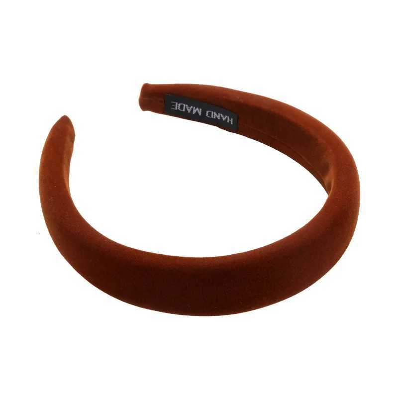 Winter New Pumpkin Color Velvet Headbands For Woman Girls Elegant Hair Hoop Wide Sponge Hairband Female Fashion Hair Accessories V251022