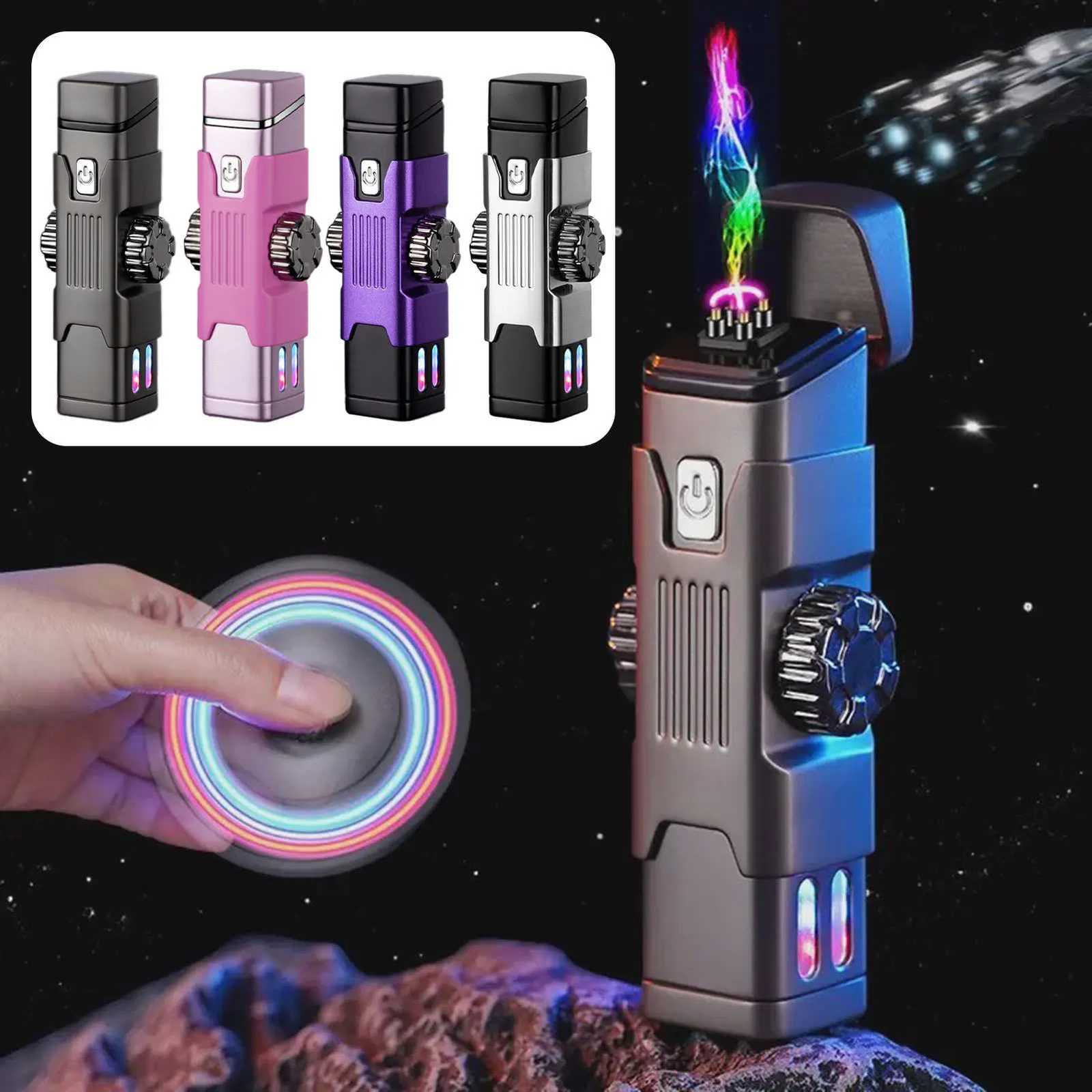 Electric Lighter Fidgets Spinners Windproof Arc Lighter With Rechargeable Design Birthday Present for Dad C251022