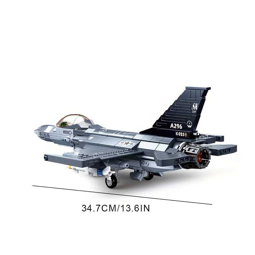 521pcs Military Series Fighter Plane Assembly Building Blocks Model Childrens Educational Toys For Christmas Gifts J251022