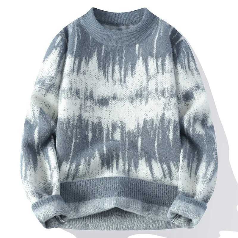 Mens Trendy Color Blocked Sweater American Men Classic Autumn Knitted Pullover Fashionable Slim Fit Harajuku Retro MulticolorXJ251022