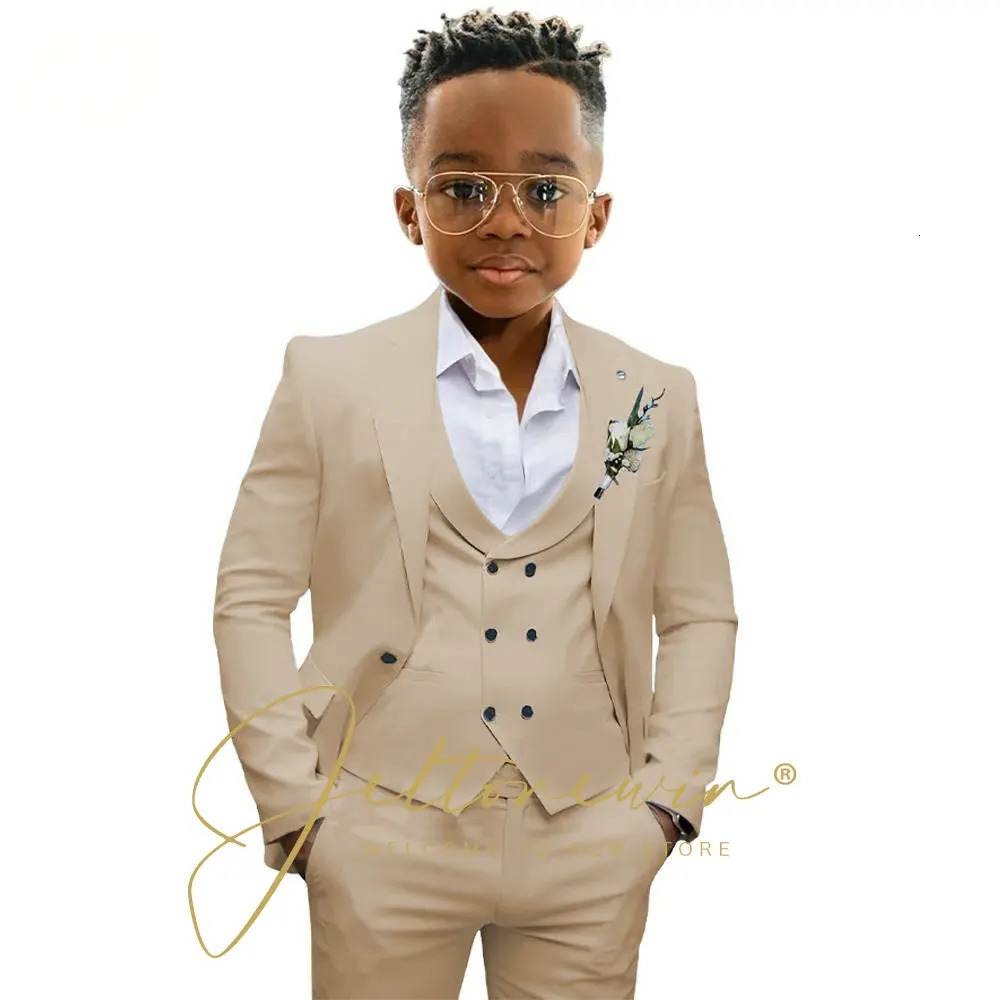 Casual Boys Suit Jacket Pants Vest 3 Piece Set Formal Blazer for Kids Wedding Tuxedo Suits 216 Years Custom Clothes 251021