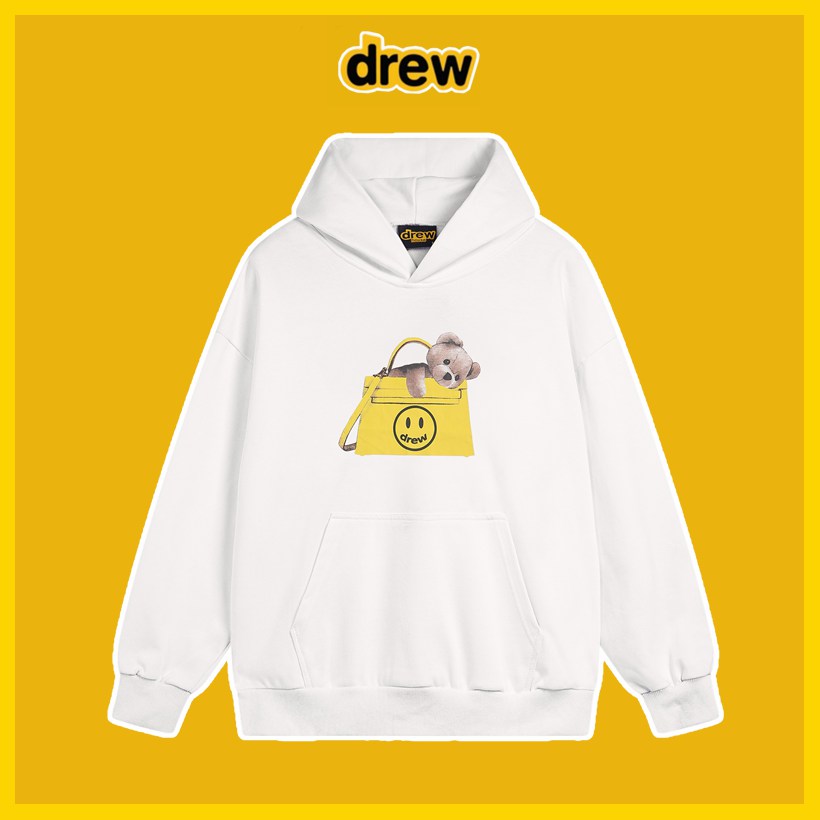 Drew House Smiling Face Bieber Bear Bag Print Hoodies