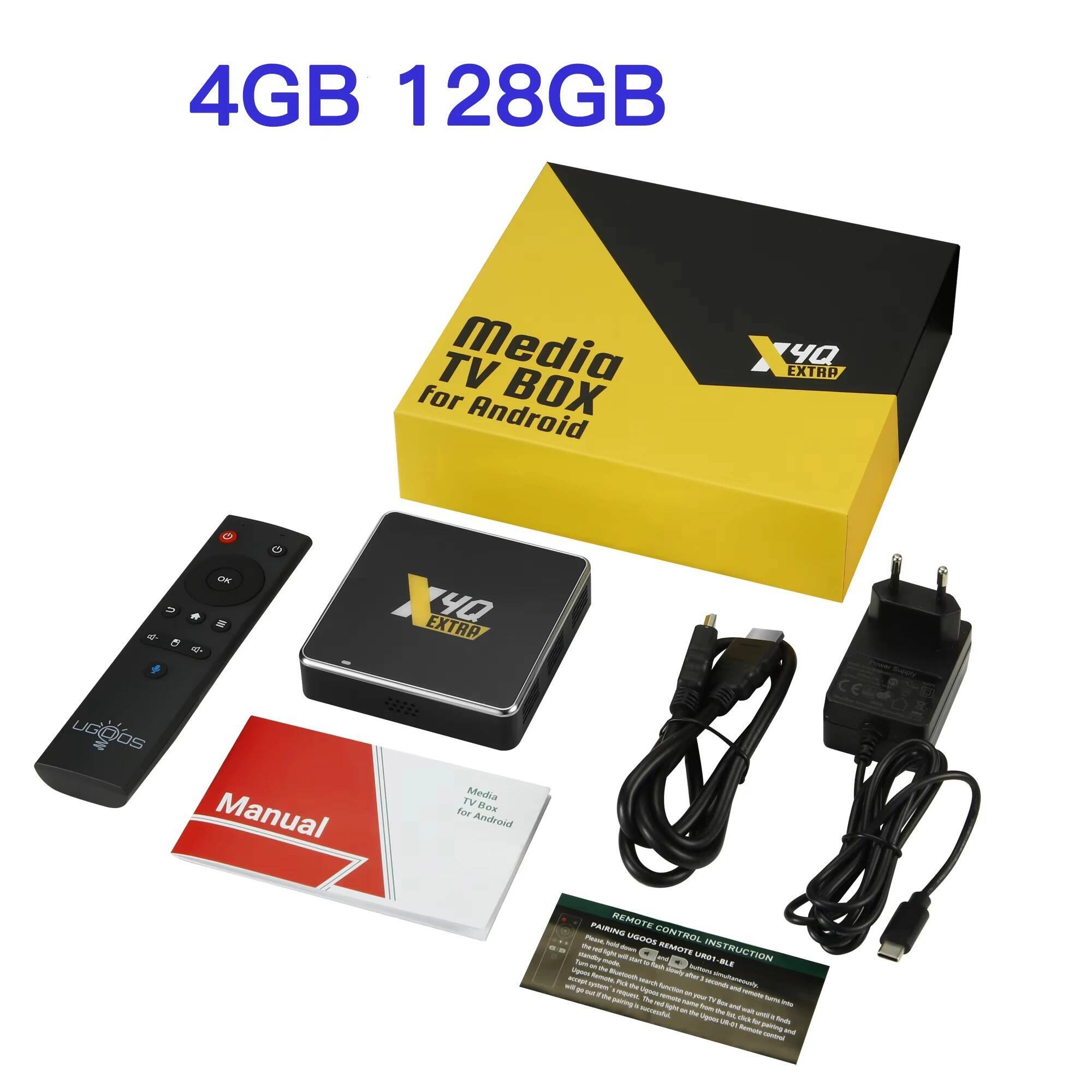 Smart TV Box Amlogic S905X4J Android 11 ARM CortexA55 LPDDR4 4GB 128GB 24G 5G WiFi BT51 Top Box VS X4Q Pro