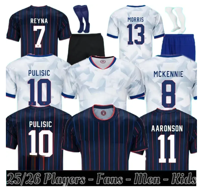 2025 USAS PULISIC McKENNIE Soccer Jerseys America Kids Kit 25 26 Home Away Football Shirts SMITH MORGAN BALOGUN MUSAH ADAMS United States Camisetas