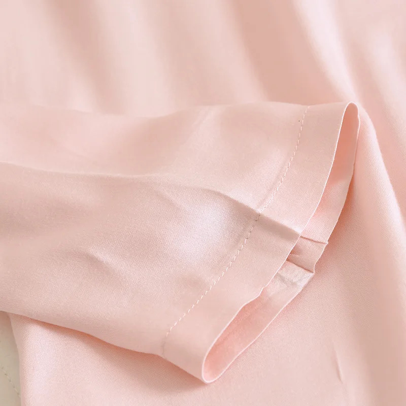 Solid Color Cotton Viscose Conjuntos De Pijama Womens Spring and Summer Thin Home Clothing Long Sleeved Pants Sleepwear Set 251022