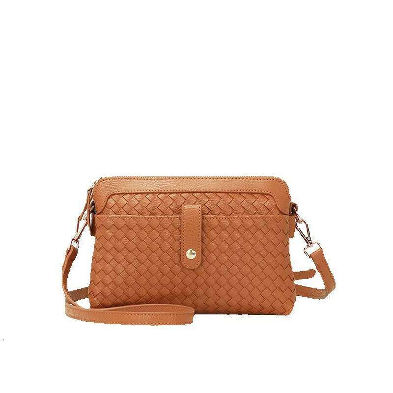 New Single Shoulder Multi-Functional Handbag Woven Underarm Fashion Commuter Crossbody Bag For Women Cowhide Woven Bag