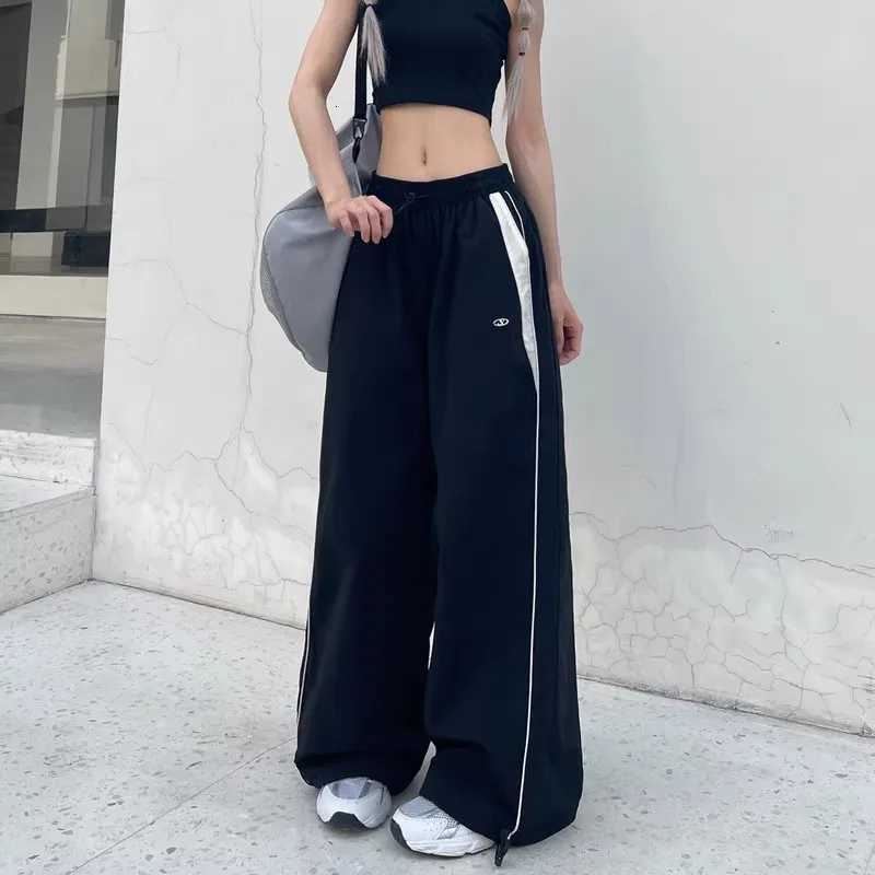 Y2K Vintage Fashion Loose Pant 2024 Casual Street Hip Hop Baggy Pants High Waist Wide Leg Trousers Solid Joggers Women ClothesT251022