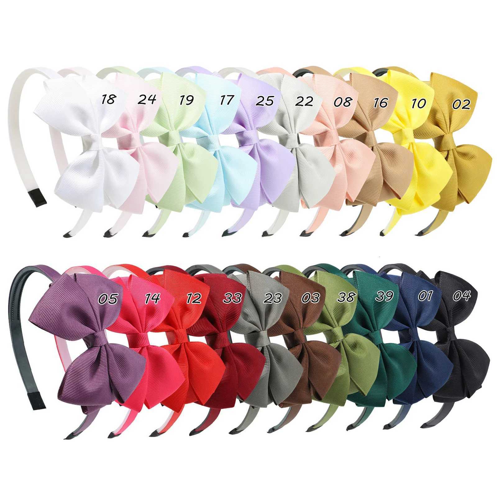 Fashion 1 Pcs Solid Color Large Bow Hairband for Women Korean Retro Headband Girls Vintage Hoop for Hair Bands Hair Accessories V251022