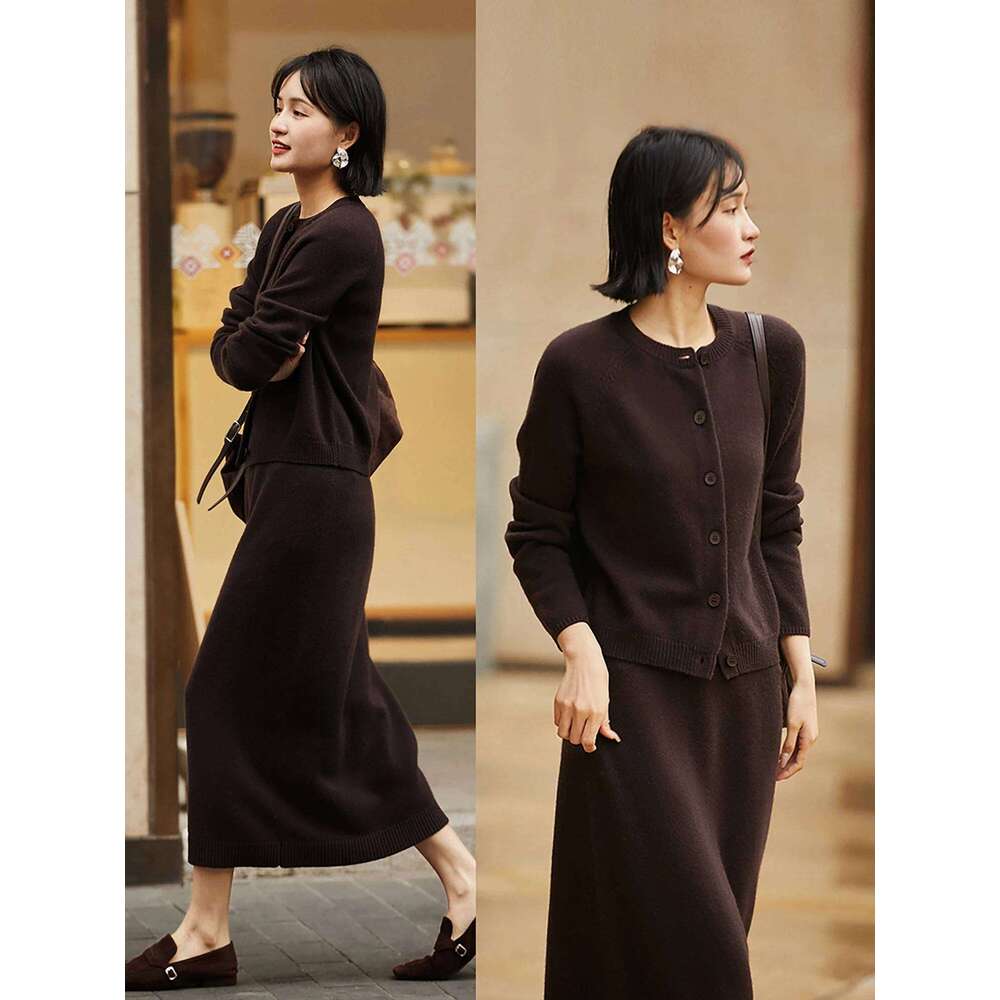 Row Wind Wool Cashmere Series ~ New Sweaters In Autumn And Winter/Overskirt Fashion Two-Piece Suit 251022