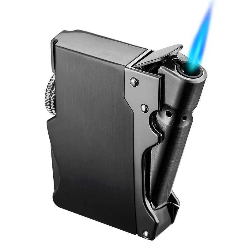 New Windproof Torch Jet Lighter Metal Creative Ignition Gas Turbine Lighter Butane Lighter Cigarette Accessories MenS Gadgets C251022