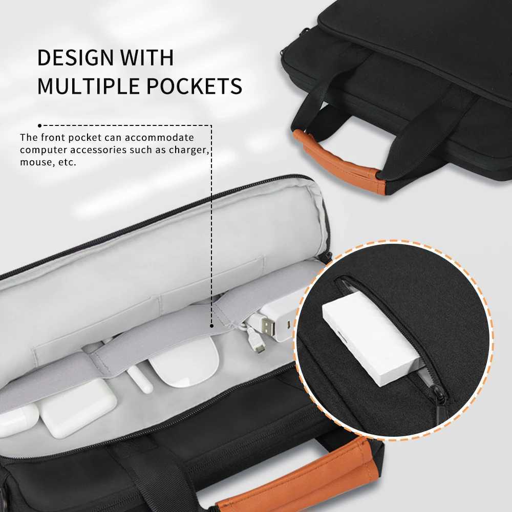 Laptop Shoulder Bag 13 14 15 16 Inch Computer Messenger Sleeve Briefcase For MacBook AirPro Dell HP Xiaomi Lenovo Notebook Bag W251022