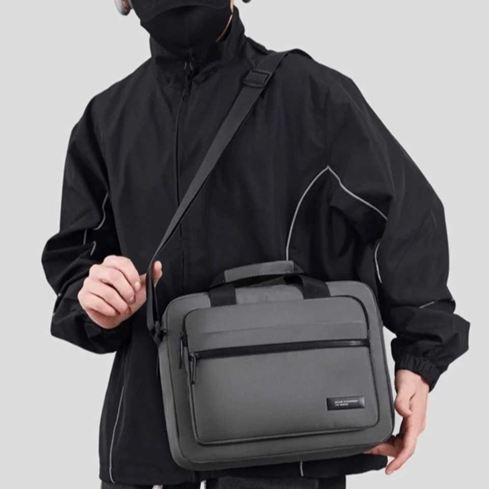 Waterproof Oxford Briefcase Zipper Closure Largecapacity Business Briefcase Multiple Compartments Square Travel Bag Office W251022