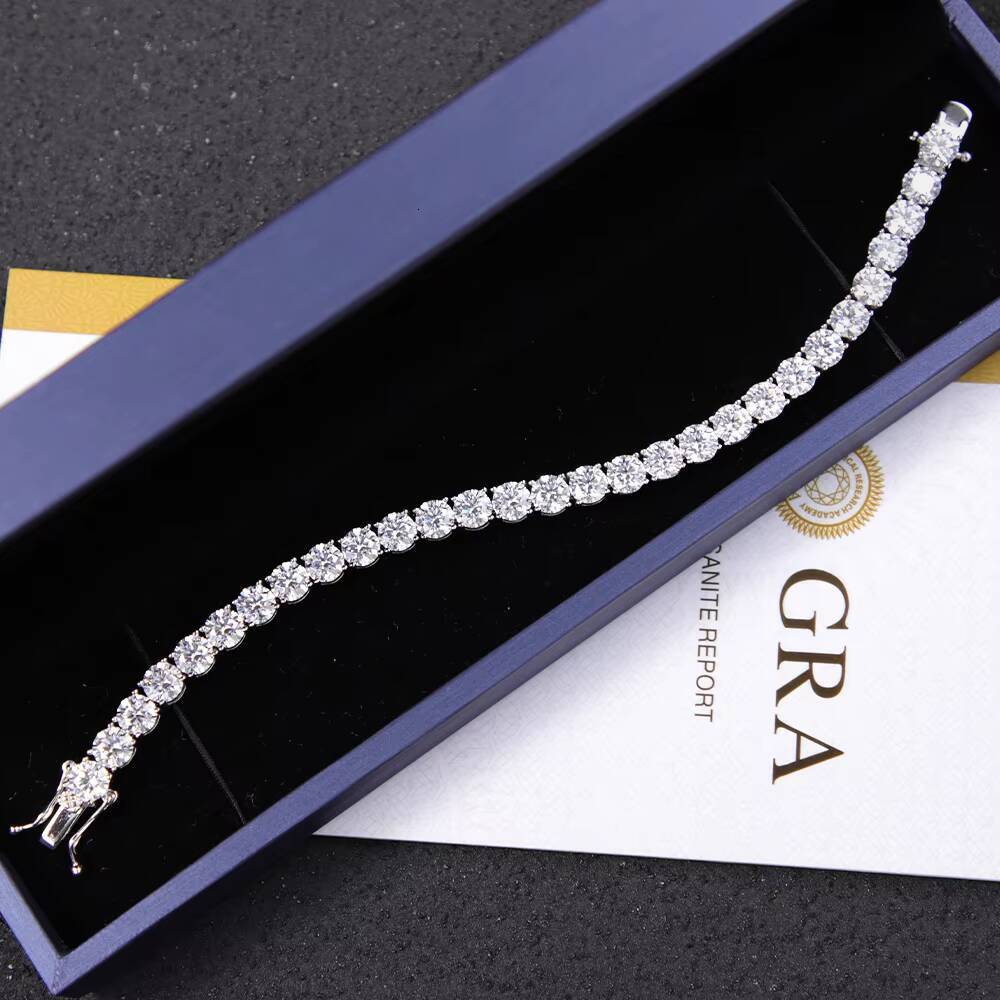 Hot Sale Hip Hop 3mm Tennis Chain Necklace VVS Moissanite 18K Gold Plated Tennis Chain for Men Jewelry