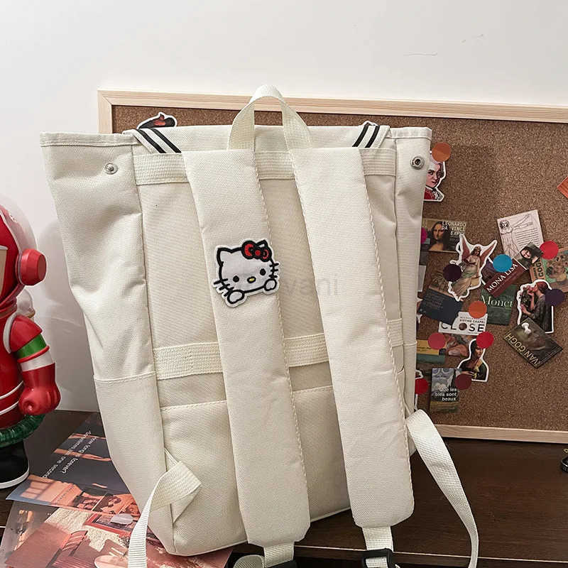 Sanrio New Hello Kitty Middle School Student Backpack Versatile Casual Double Shoulder Bag Large Capacity Fashionable Backpack L251022