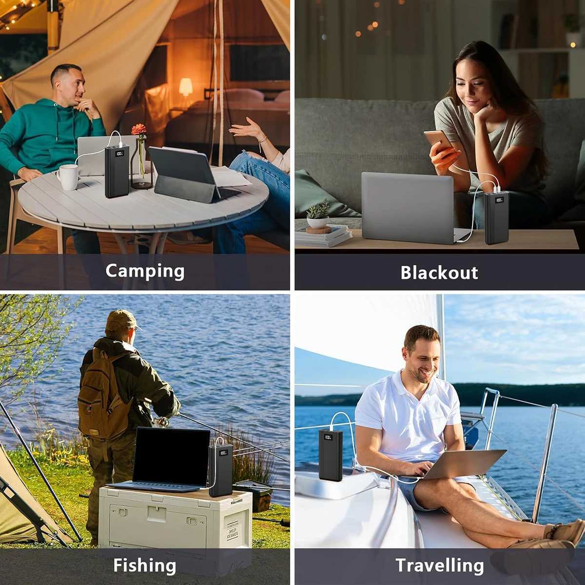 40000mAh Portable Large Capacity Mobile Power Bank 4 Outputs And 3 Inputs With LED Power Display Suitable For Most Electronic J251114