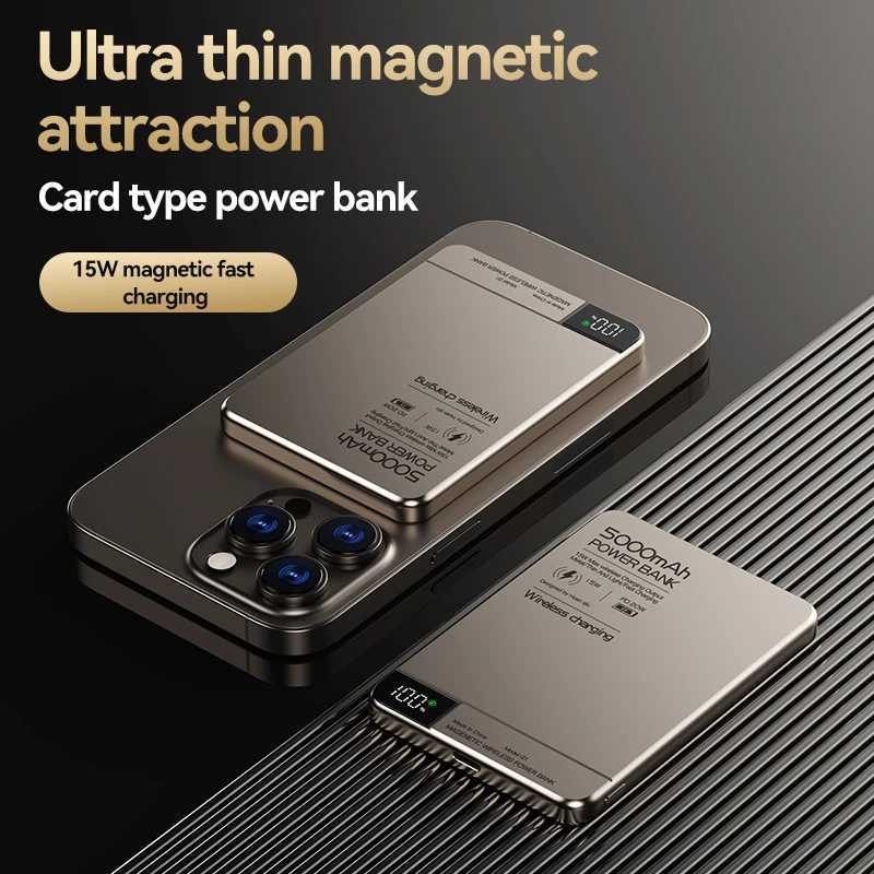 10000mAh Magnetic Power Bank Travel Portable Wireless Fast Charging External Battery PowerBank For IPhone J251114