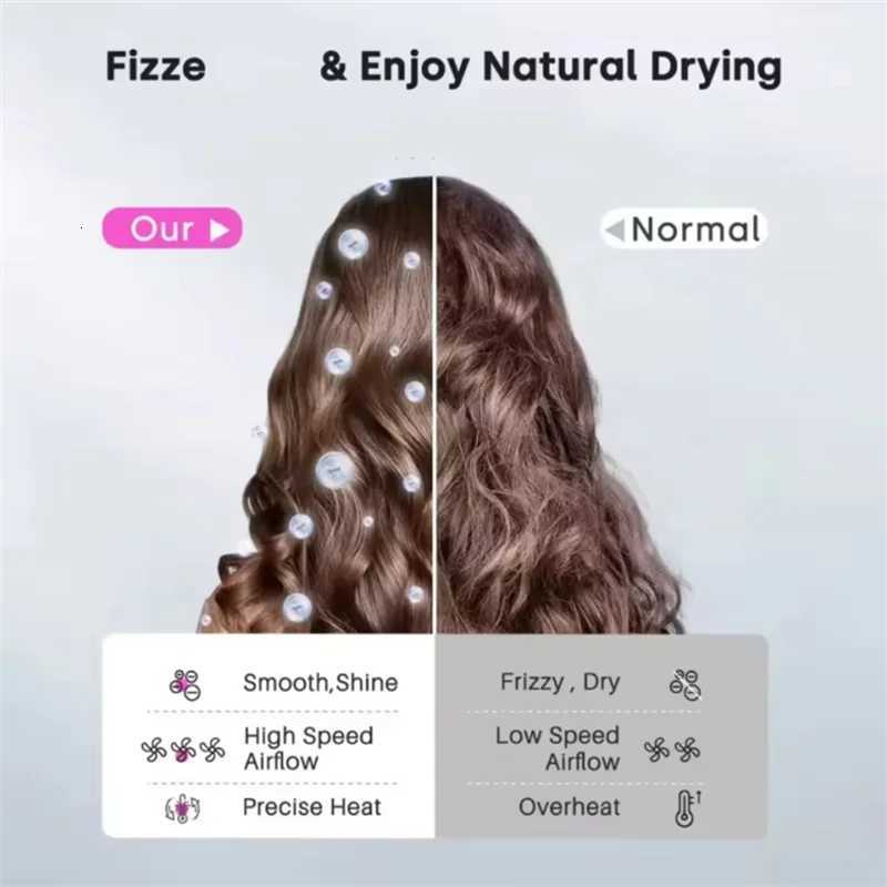 A74GProfessional Negative Leafless Hair Dryer High Power Fast Drying Diffusion Air Nozzle Curling Function EU PlugXJ251022