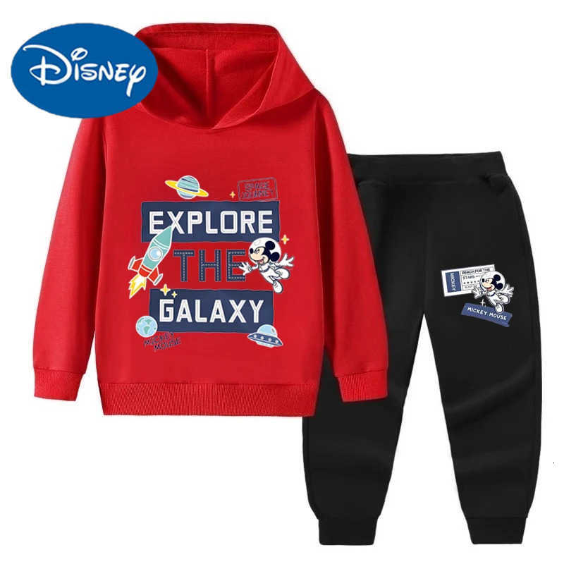Disney SpringAutumn Hoodied Pullover Long Pant Two Piece Suit for Child Clothing Suits Boys Thin Sweatpant Sets Kids Tracksuit H251022