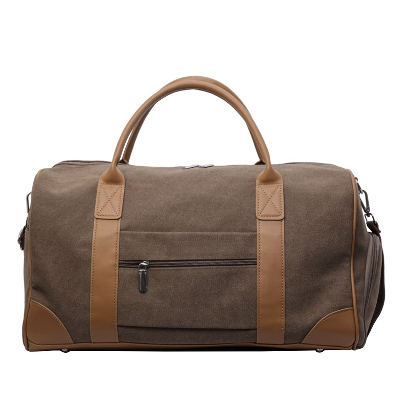 2025 Large Capacity Vintage Canvas Duffel Bag, Travel Sports Gym Bag for Women Men, Waterproof Outdoor Carryall Duffle Bag with Shoe Compartment
