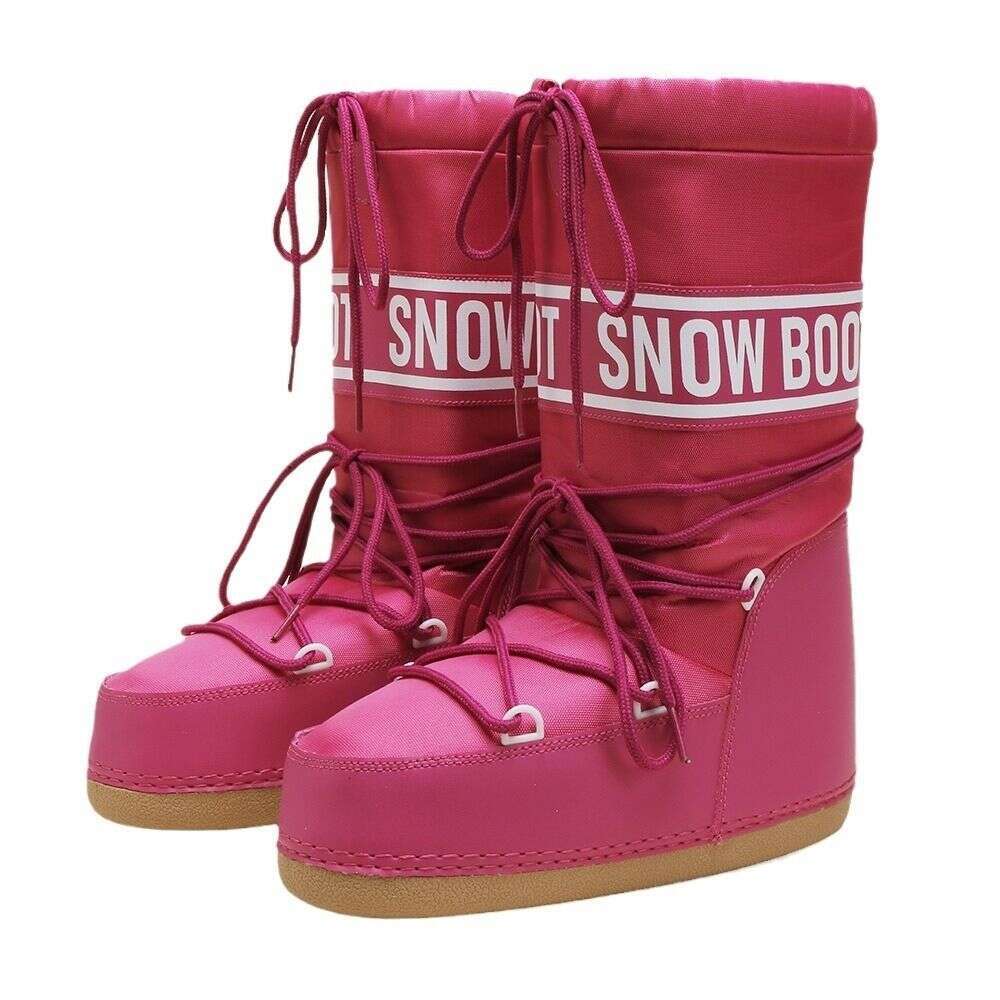 2025 Same Style Moon Ugly Cute Winter Skiing Round Toe High Tube Anti-Slip Snow Fashion Lightweight Thickened Space Boots