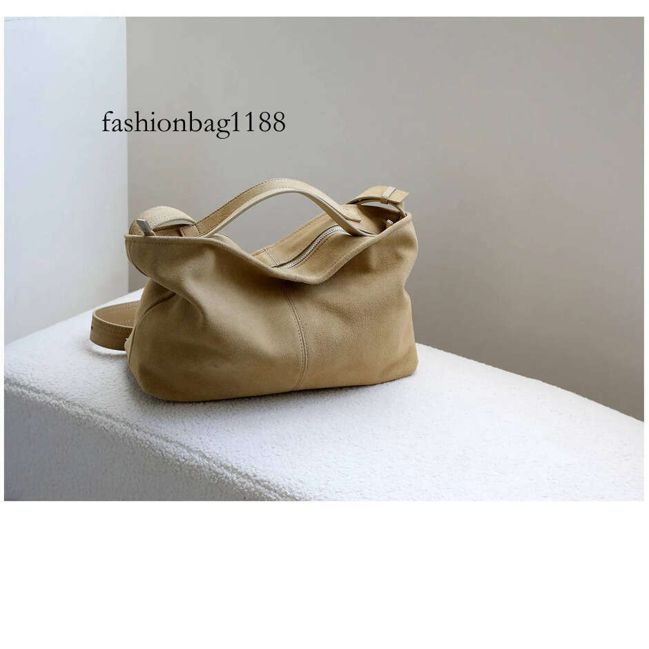 Motingsome Natural Suede Leather Women Roomy Shoulder Handbag and Purse Lazy Style Soft Matte Cowhide Tote Bags New In