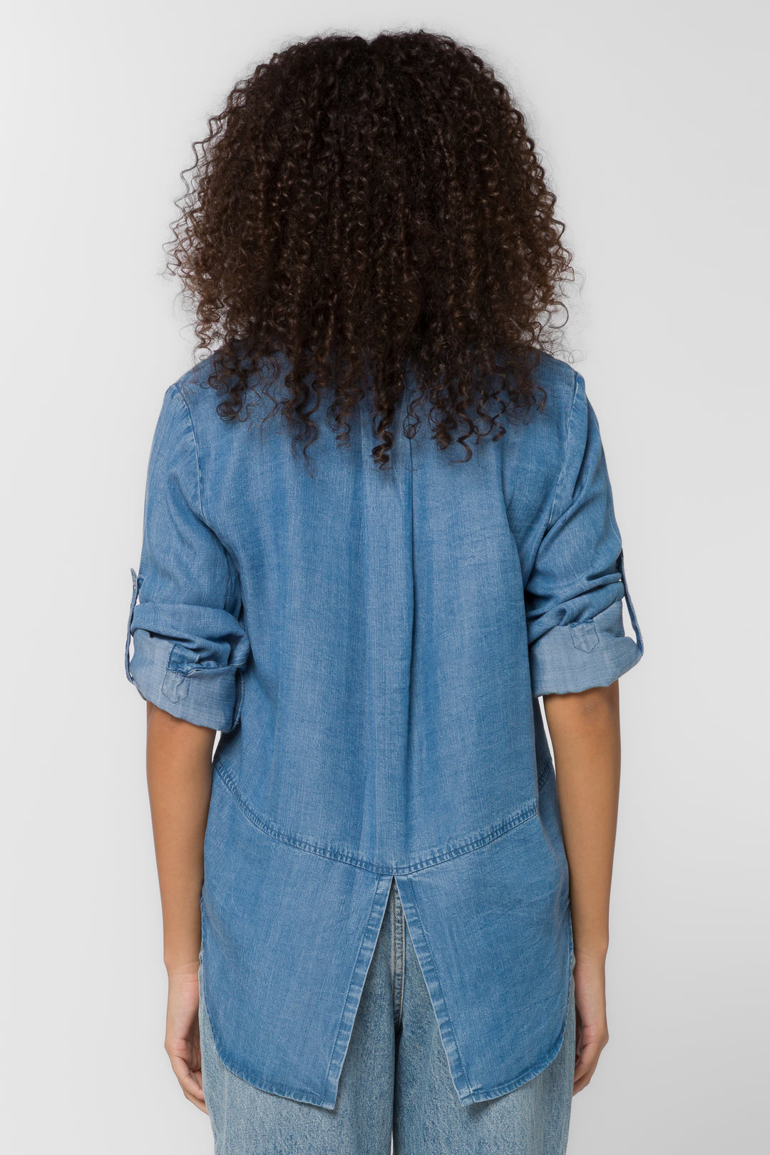 Premium women's denim button up shirt - Riley Blue Shirt, the ideal choice for casual and daily wear