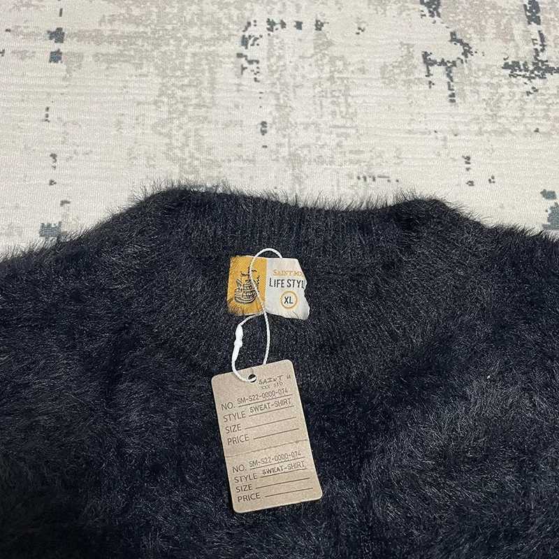 Classic Letter Jacquard Saint Sweater Men Women Couple Casual Black Knitted Sweatshirts High Quality Crewneck PulloversXJ251022