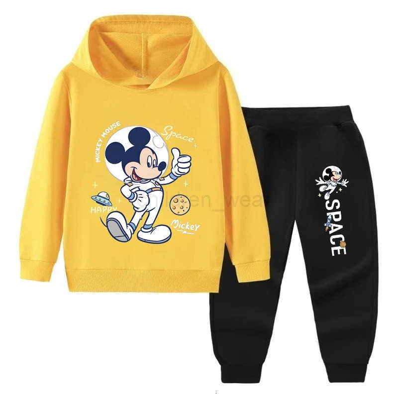 Disney SpringAutumn Hoodied Pullover Long Pant Two Piece Suit for Child Clothing Suits Boys Sweatpant Sets Kids Tracksuit H251022
