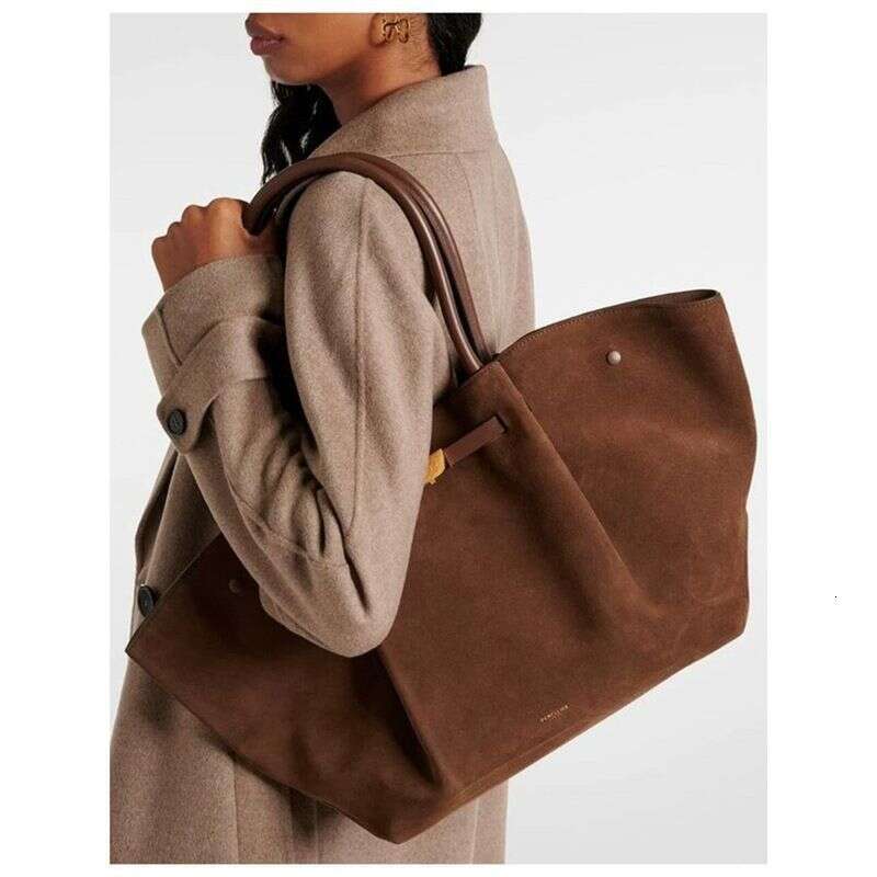 Demellie Wing Autumn Winter Suede Tote Large Capacity Shoulder Handbag Underarm Bag For Women