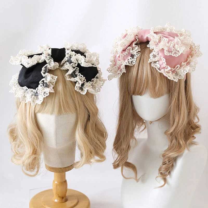 Lolita Bowknot Hair Hoop Hair Accessories Lace Bow Headband Headdress for Hair Women Japan Girls Hair Bands Hair Jewelry Tiara V251022