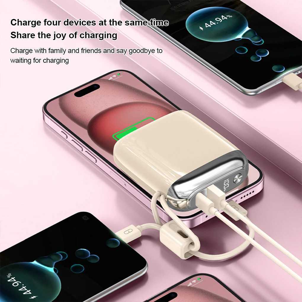 CCC 20000mAh Mini Power Bank 66W Super Fast Charging Builtin USBC Cable PD30QC30 Certified Portable Charger TravelFriendly J251114