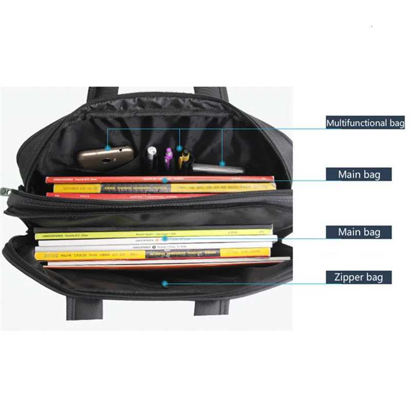 OYIXINGER High Quality Men Business Briefcase Waterproof Nylon Handbag For Man Large Capacity Shoulder Bags For 15 Inch Laptop W251022