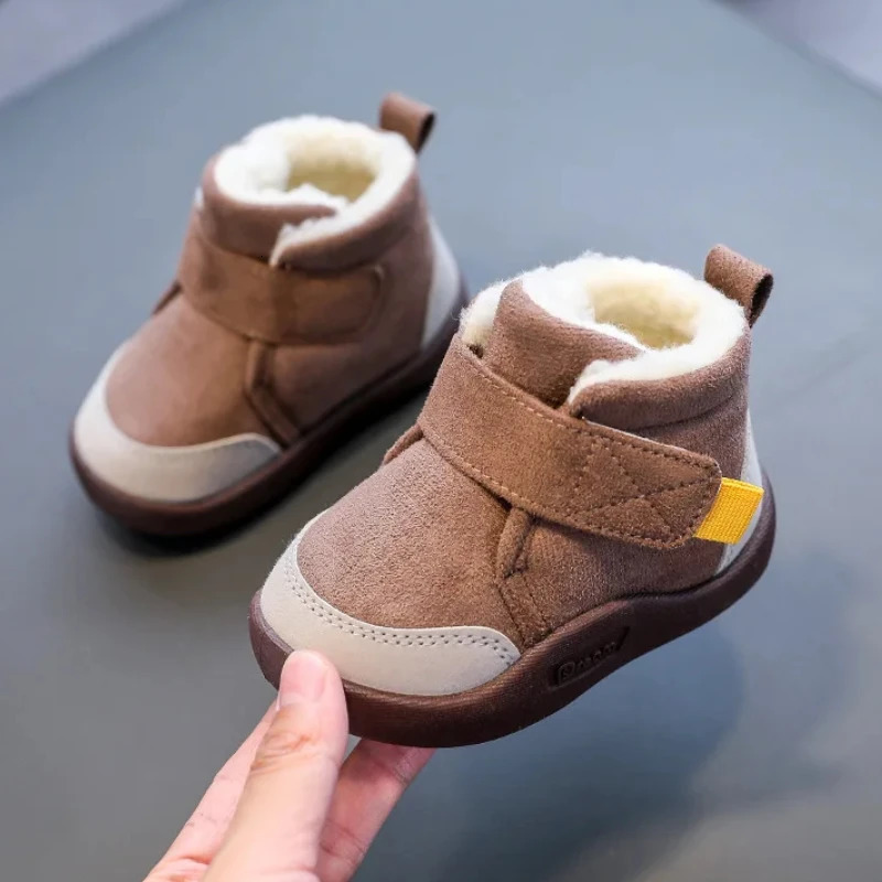 Winter Baby Shoes Boys Girls Warm Plush Toddler Snow Boots 05 Years Kids Fashion Antislip Sneakers Children 251022
