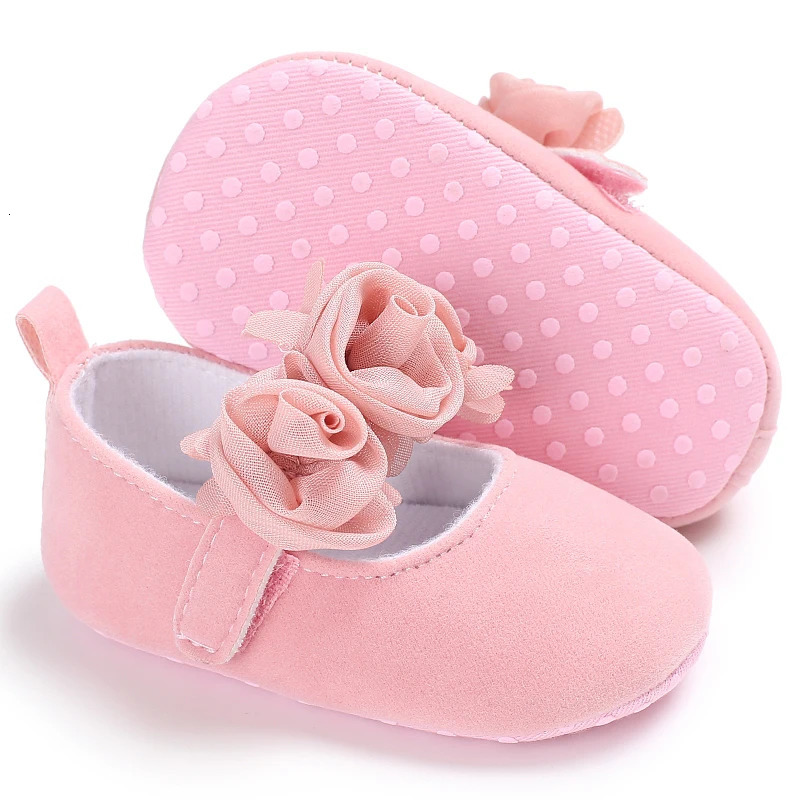 Baby Girls Fashion Lace Solid Color Princess Shoes Comfortable Soft Sole NonSlip Toddler White Baptism First Walker 251022