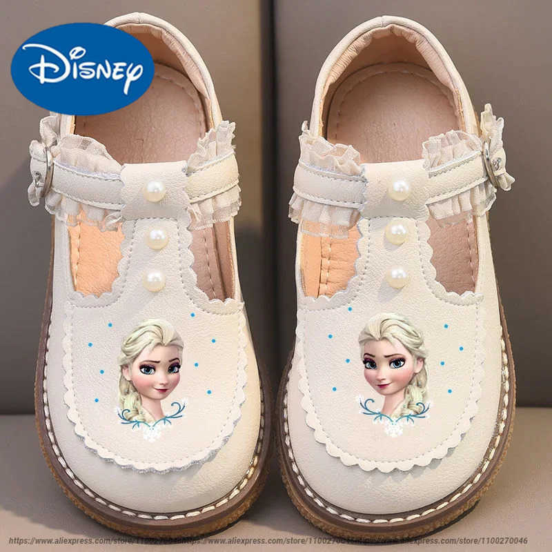 Disney Girls Leather Shoes Lolita Princess Shoes Soft Sole Shoes Spring Childrens Leather Spring Autumn Little Girl Shoes H251022