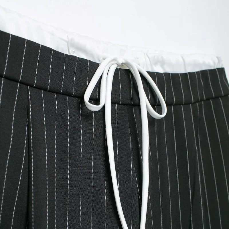 HXAO Womens Pants Baggy Wide Pants Woman Fashion Black Trousers Casual High waisted Pants Autumn Bluey Flared leggings 251022